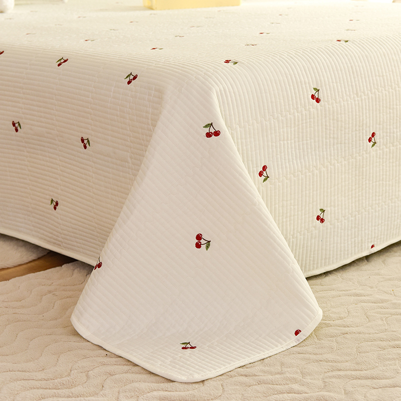 3 stk. sengeteppe i ren bomull, brodert, elegant, vattert bomull, sengeteppe, putetrekk