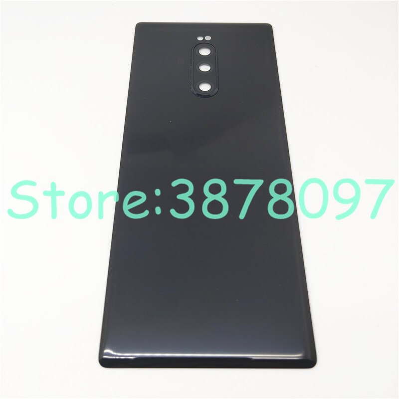 Original 6.5" For Sony Xperia 1 XZ4 J8110 J8170 J9110 Glass Back Battery Cover Rear Door back case Housing Case Repair Parts: Black  With camera