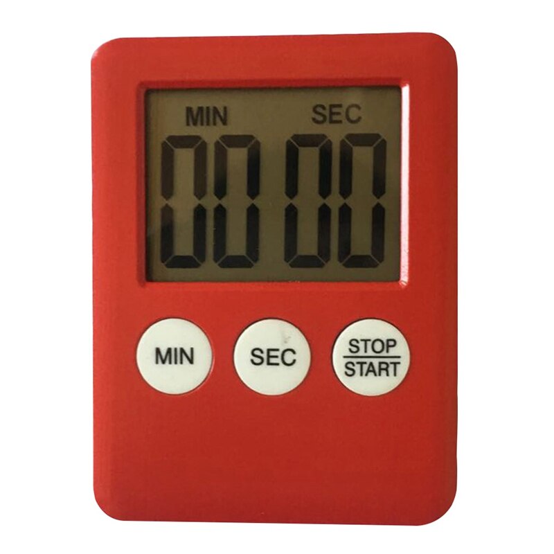 Led Digital Kitchen Electronic Timer Countdown Medication Reminder Kitchen Timer Portable Slim Countdown Timer: RD