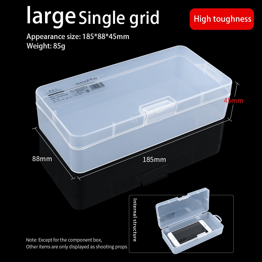 LUXIANZI Waterproof Plastic Storage Tool Box Portable Transparent Metal Parts Hardware tools Screwdriver Organizer toolbox Case: LXZ919066