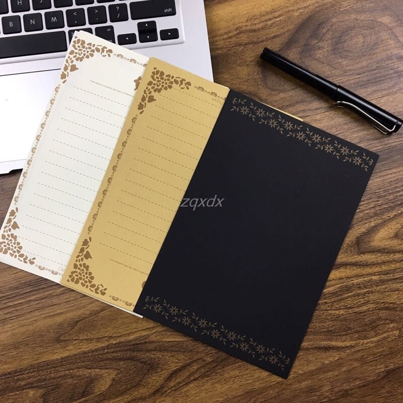 8 Sheets Vintage Retro Writing Stationery Paper Pad Note Letter Set