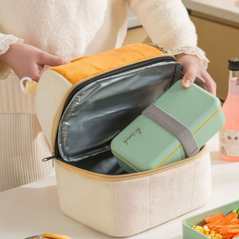 Bento bag large-capacity portable aluminum foil thickened insulated lunch box bags Double Large Capacity Picnic Bag