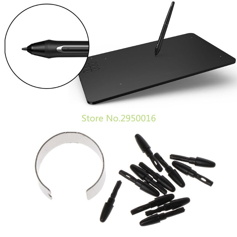 10Pcs Battery-free Passive Stylus Replacement Pen Nibs Pen Tips for XP-Pen HUION H640P VEIKK A30 A50 Stylus Pen C26