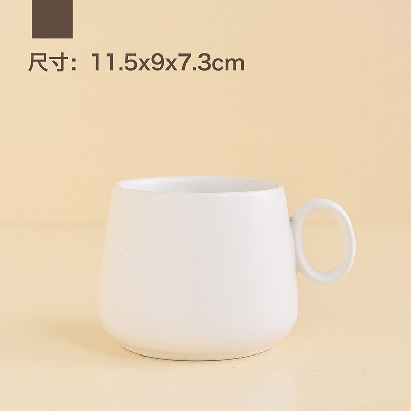 Styrke porcelæn kaffe krus pastel farve sød te tumbler cup cafe kopper tekop tazas de ceramica kreativer: Hvid