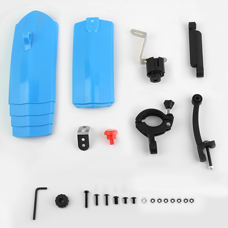 1 Pair Mountain Bike Mud Guard Telescopic Folding Bicycle Fender Set with Taillight MTB Mudguard Bicycle Front Rear Fender