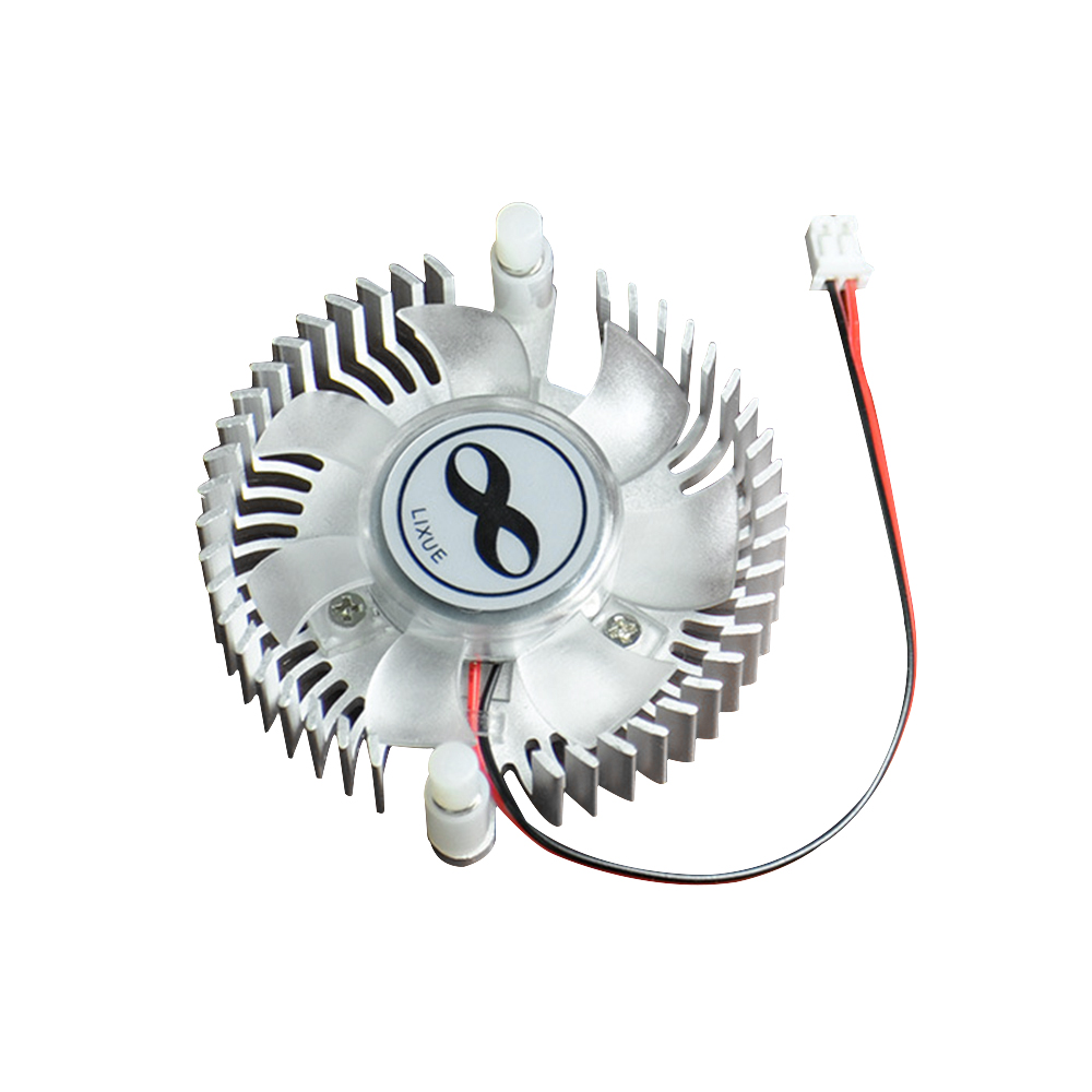 DC 5V 12V Aluminum Alloy Heatsink with Fan High Power Led Heat Dissipation Fan for DIY Desktop PC 5W 10W Cooling Cooler: Brown