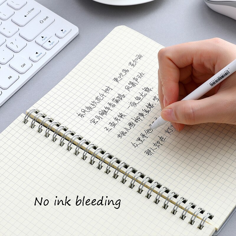 A5 Spiral Transparent Cover Notebook Papelaria Stationery Small Diary Notepad Dotted Grid Blank Planner Agendas School