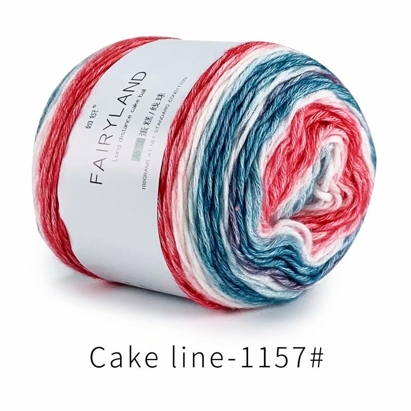 100G Tricot Hand Geweven Breien Katoenen Garen Wol Blends Gehaakte Tas Ilos Para Tejer: 1pc 1157