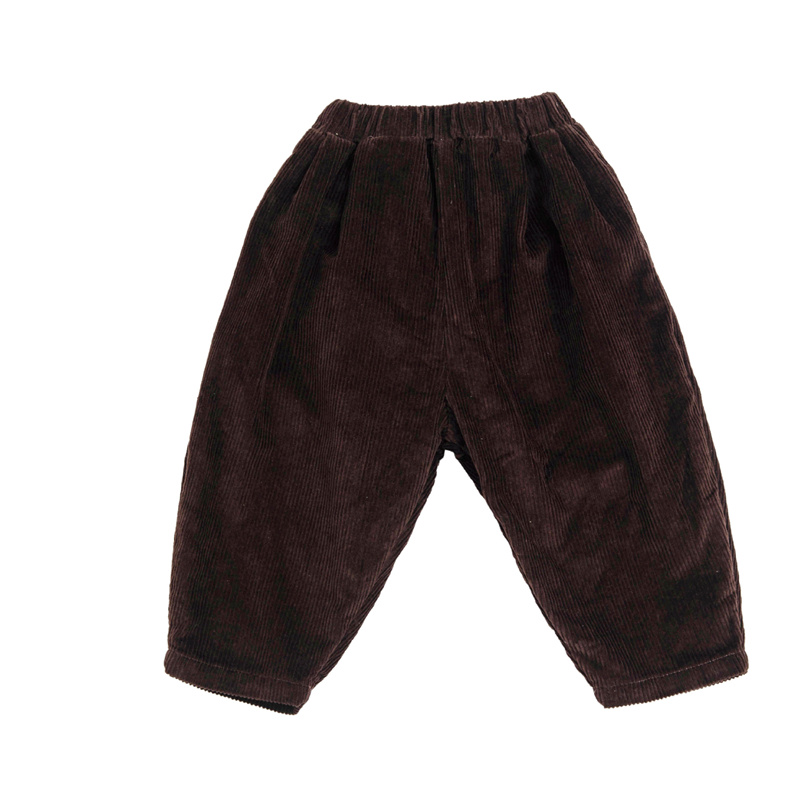 Kinderen Pure Kleur Corduroy Broek Jongens En Meisjes Zachte Losse Comfortabele Radijs Broek