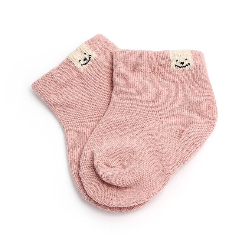 Chaussettes de printemps et automne pour enfants, chaussettes de dessin animé, couleur unie, pour bébés, garçons et filles, en coton, pour -né de 0 à 1 an