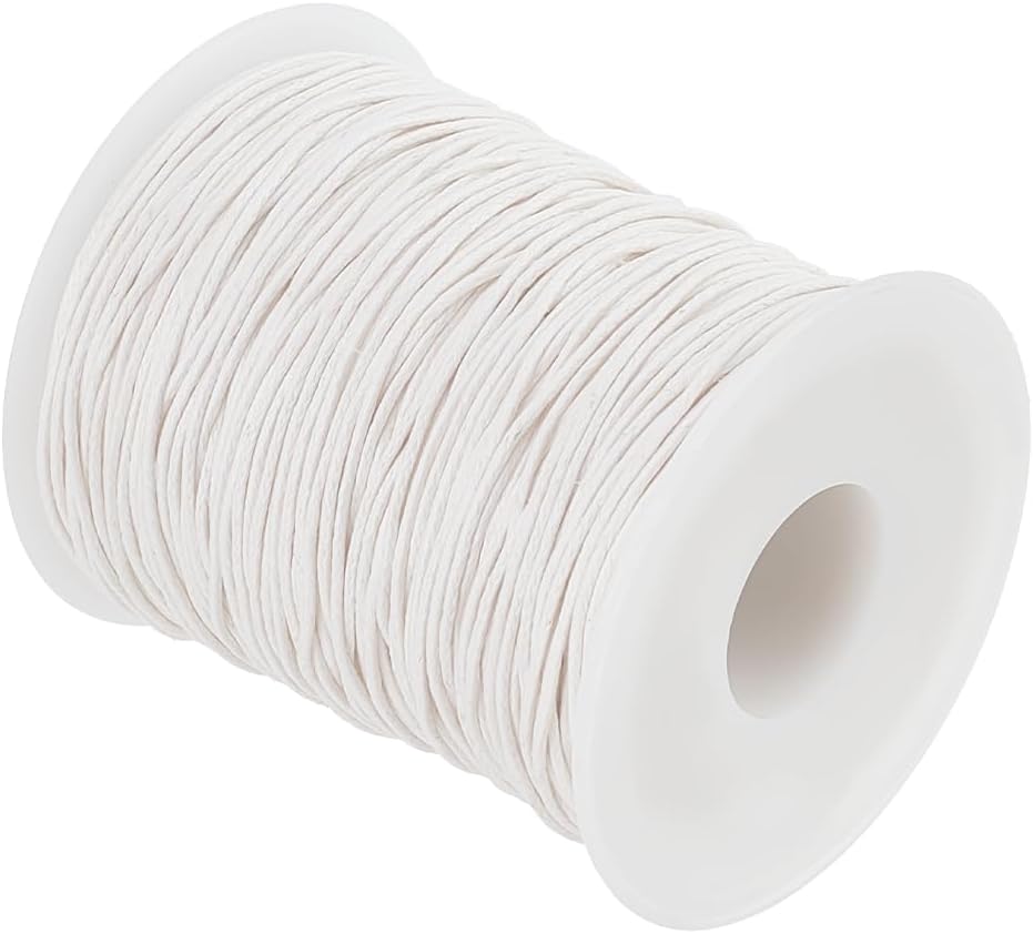 100 yards 1 mm gewaxt katoenen koord, wit gewaxt string wax draad kralen koord voor armband ketting sieraden maken crafting
