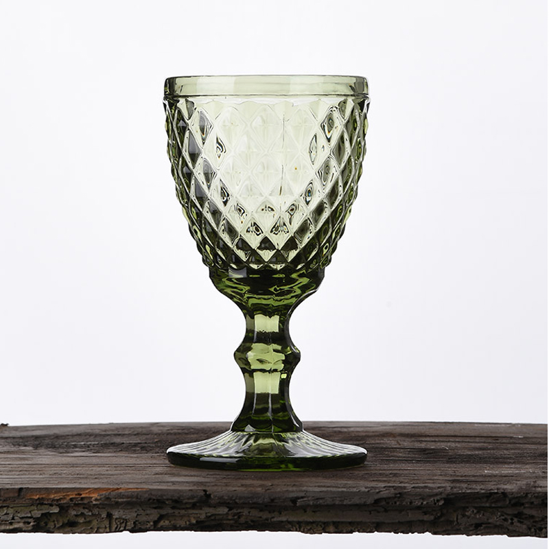 Retro Reliëf Gekleurde Rode Wijn Glas Cup Dikker Glazen Beker Champagne Beker Wijn Glas Huishouden Drinken Gebruiksvoorwerpen 2 Pcs