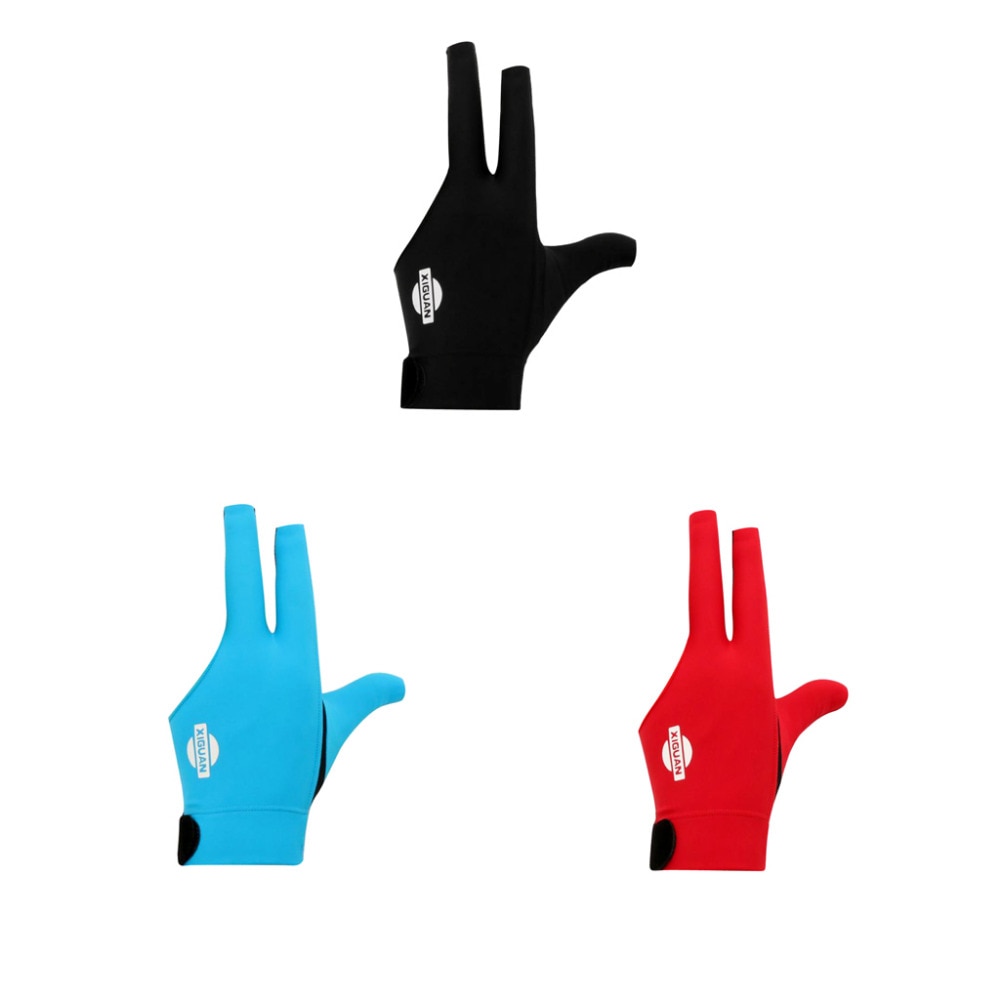 Duurzaam 3-Vinger Professionele Elastische Linkerhand Snooker Pool Biljart Handschoen Vinger Tip Cut Biljart Handschoen Snooker Biljart Acce