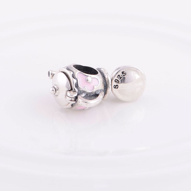 925 Sterling Silber Emaille Wasserkocher Charme passen Diy Europäischen Stil Armbänder Schlange Reize GW Schmuck S072