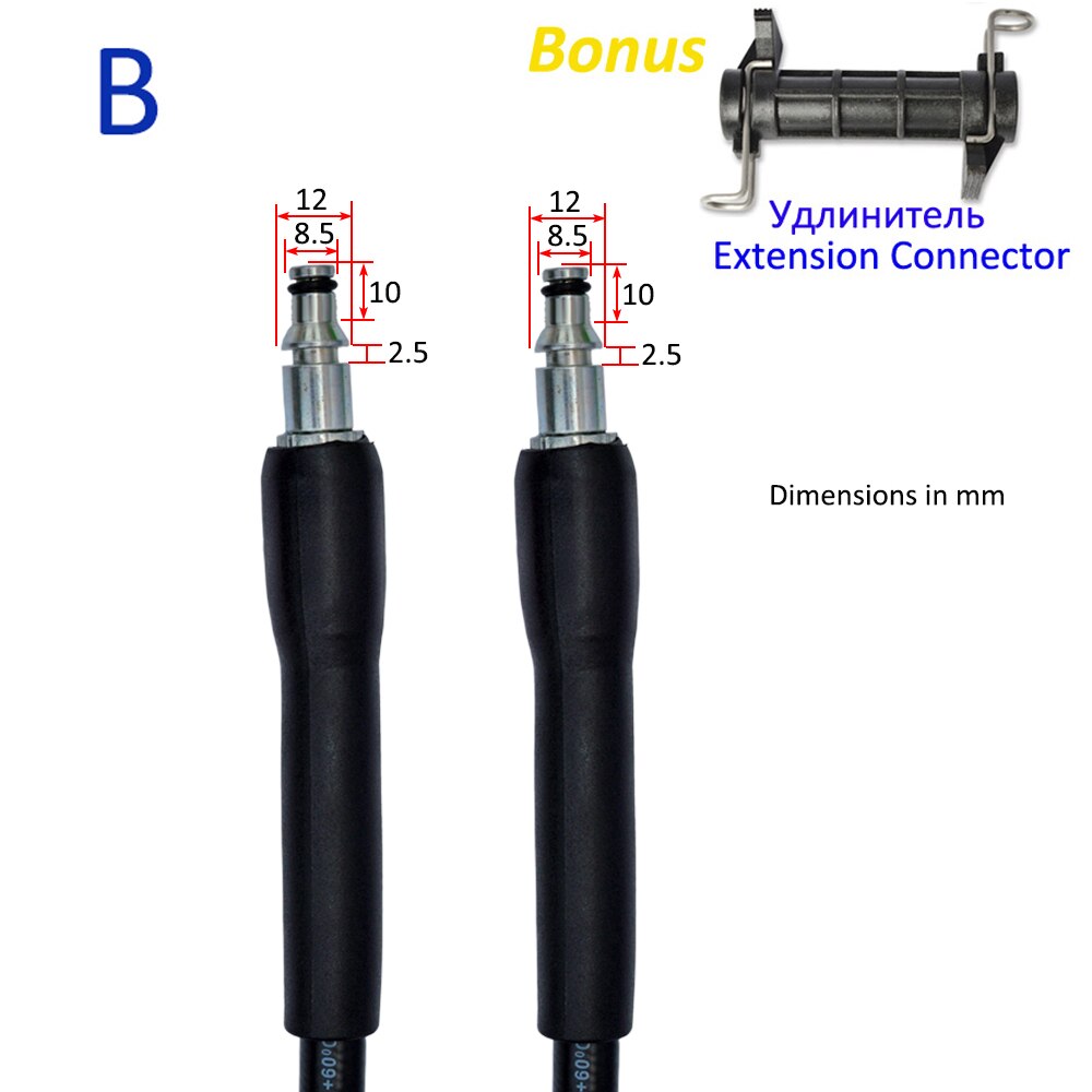 Manguera para lavado de coche de alta presión de 10 metros de largo, manga para lavar, limpieza, extensión, compatible con Bort, Hammer, Huter, Kohler, Daewoo, Sterwins