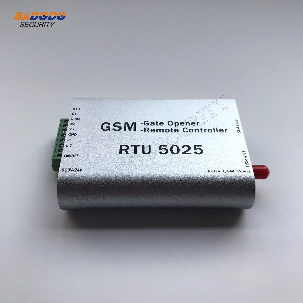 Rtu 5025 gsm portåpner med sms fjernkontrollsystem til adgangskontroll, enkelt sikkerhetsalarmsystem