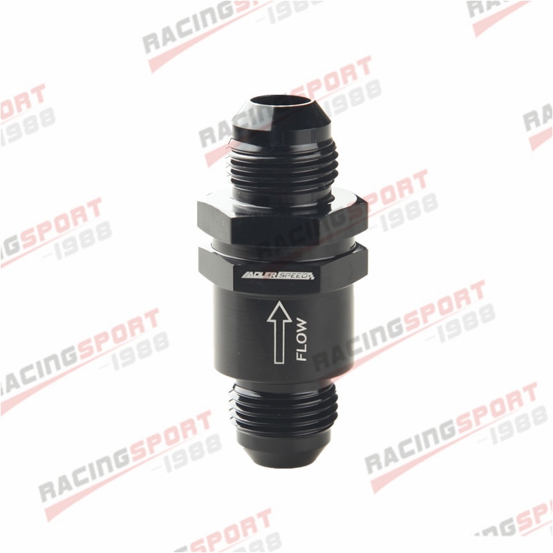 AN8 -8AN Aluminium Non Return One Way Check Valve Fuel EFI Fitting Adapter Black