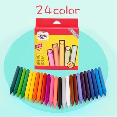 24color Paint Set Round Crayon Student Plastic Crayon Set Baby Painting Brush Custom Oil Paint Art Supplies: Default Title