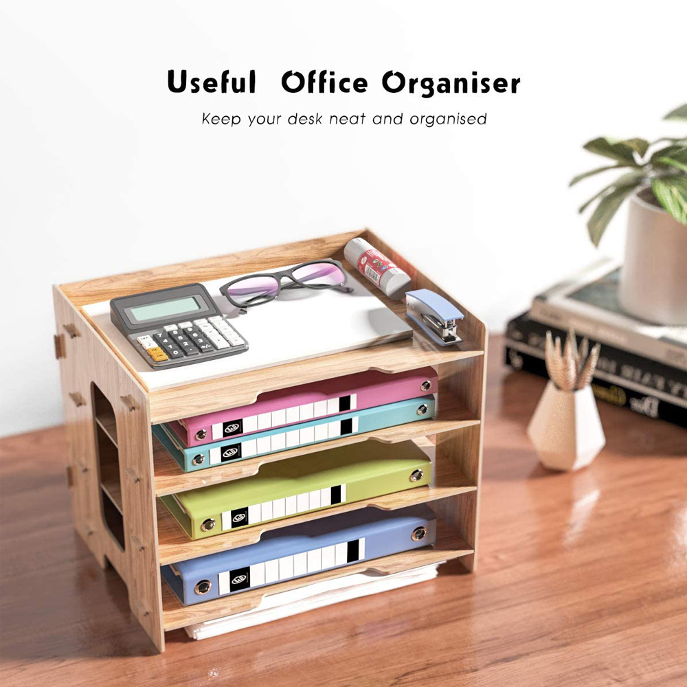Pen holder File Sorter A4 Document Desk Tidy Organiser Storage Rack Tray Holder Office Stationery Supplies