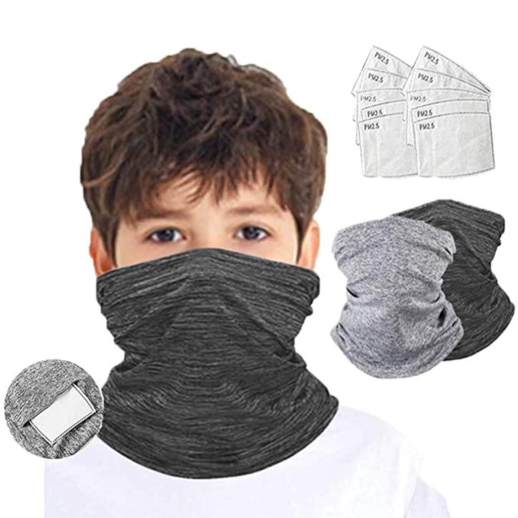 12pc Kids Unisex Bandana Magic Cycling Neckerchief Windproof Bandana Scarf Outdoor Sports Sun Protection Scarf With Filters: A