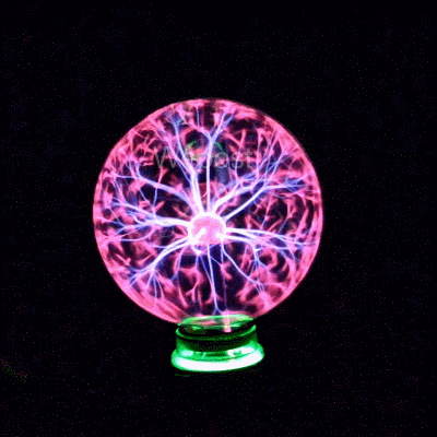3/4/5/6/8 inch All In Stock Crystal Plasma Ball Night Light Magic Glass Sphere Novelty Lightning ball Light Plasma Table Lamp