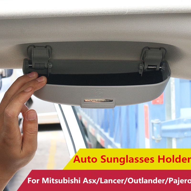 Auto Zonnebril Houder Brillen Opbergdoos Case Voor Mitsubishi Lancer 10 9 Asx Outlander Pajero Sport Auto Styling Accessoires