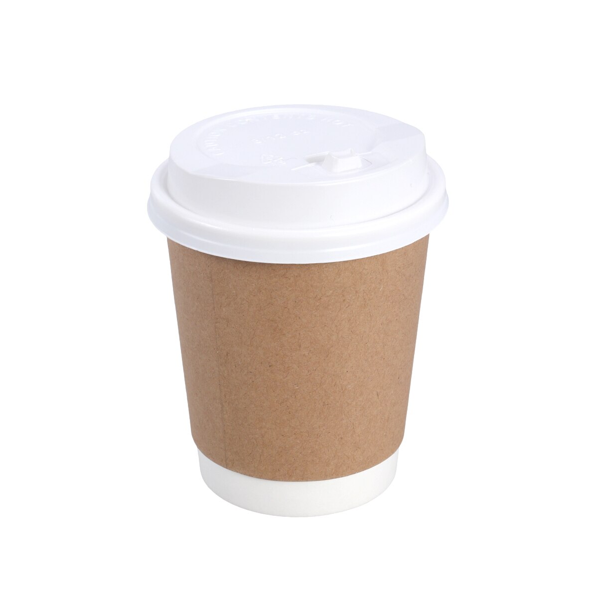 50 st 8oz engångs tjocka pappersmuggar för juice mjölk te till fest bröllop drinkar takeout kaffekopp med vitt lock