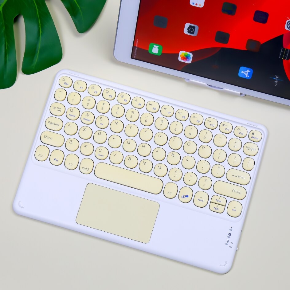 Dla iPad klawiatura mysz dla iPad Pro 11 2020 Air 4 10.9 2021 9th 8th generacji Pro 12.9 10.5 10.2 powietrza 2 Pro 9.7 234 Teclado: Yellow D