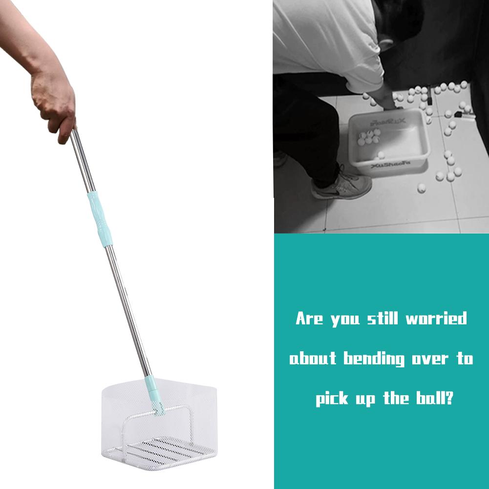 Portable Tennis Ball Picker Upper Ping Pong Ball Picking Tool Ball Picking Basket Large Capacity 180 Degrees Adjusted
