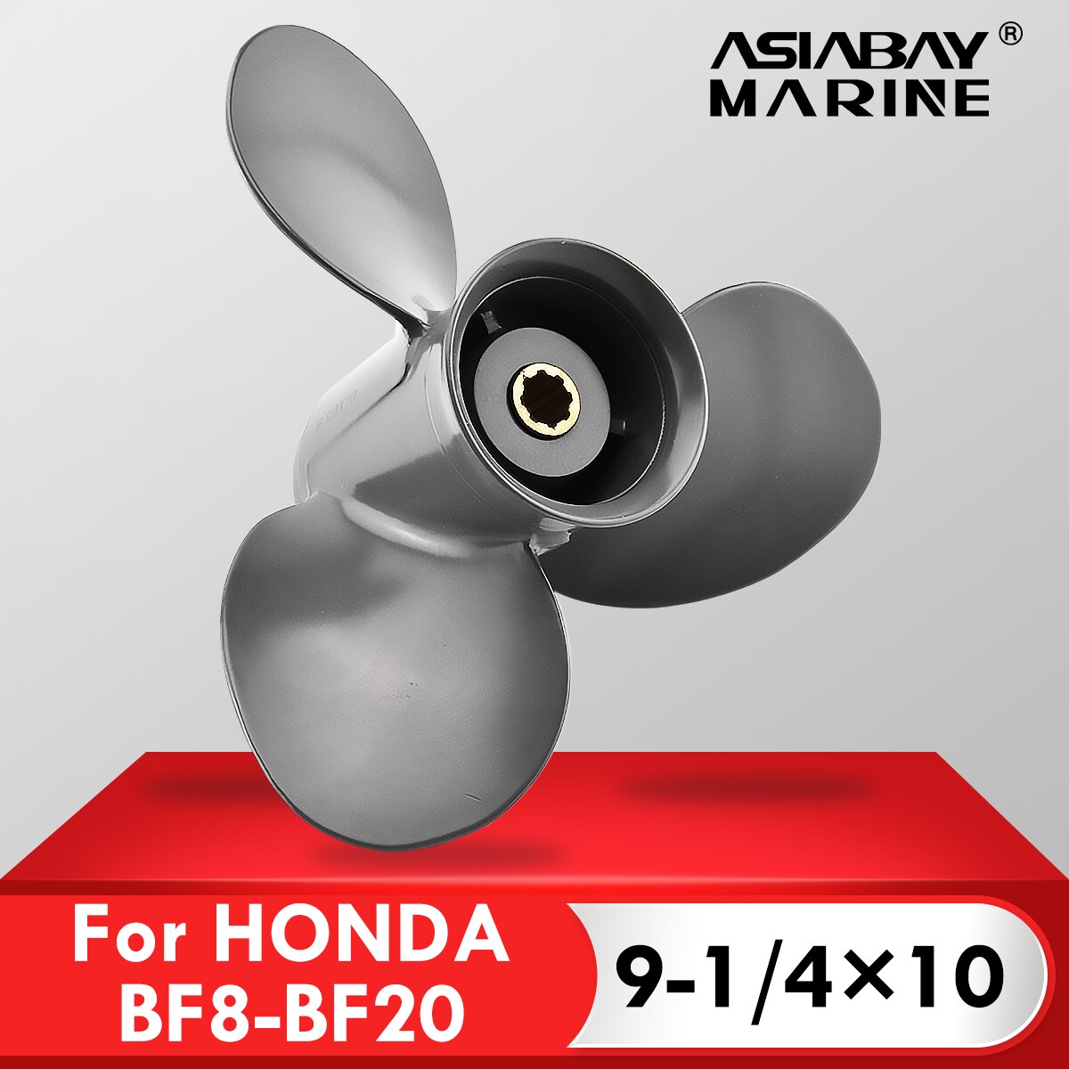 Honda 8hp 9.9hp 10hp 15hp 20hp perämoottori 9 1/4*10 venemoottori alumiiniseosruuvi 3 -laivainen aluksen merimoottorin osa