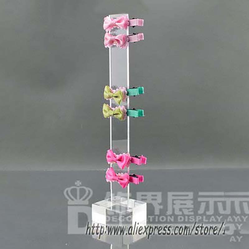 Klar Acryl Haarnadel Anzeige Stand Headwear Halfter Haar Zubehör Organizer Schmuck Anzeige Steht Haar Clip fallen