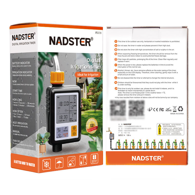 Dispositivo de riego automático para jardín, herramienta de controlador con temporizador, aspersor con pantalla Lcd
