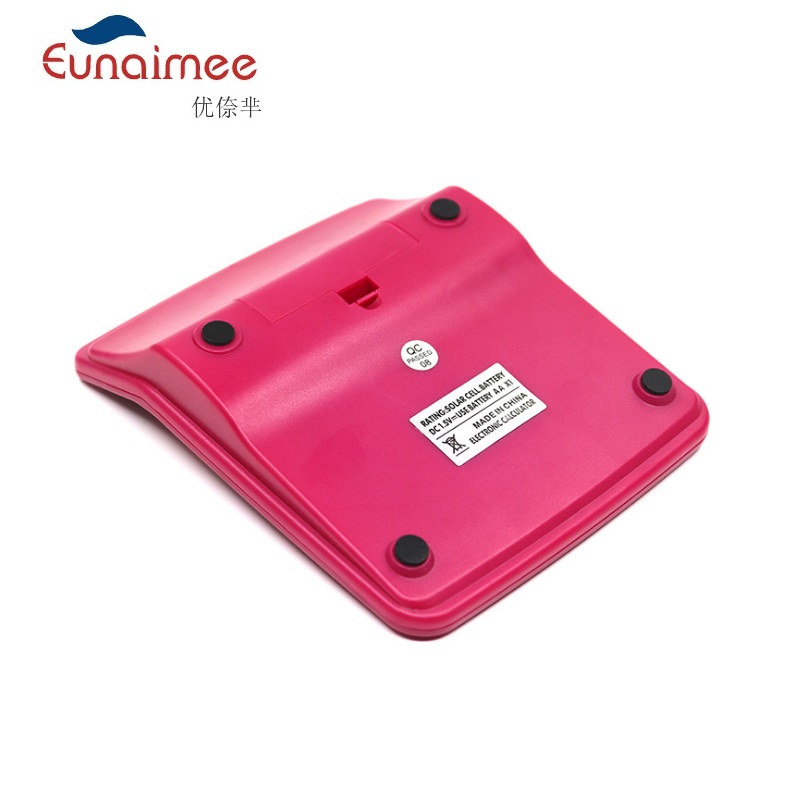 12 Digit Desk Calculator Large Buttons Financial Business Accounting Tool Rose Red color for office school