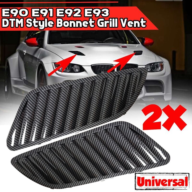 Copertura del cofano della griglia anteriore dell&#39;automobile, copertura del coperchio dello sfiato della presa d&#39;aria della griglia del cofano in fibra di carbonio per-BMW E90 E91 E92 F30 E46 DTM Style: Default Title