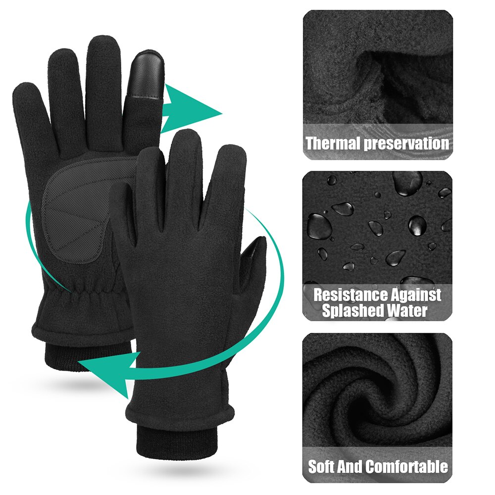 Ozero werkhandschoenen heren winterhandschoenen koudebestendige thermische handschoen warme fleece geïsoleerde weersveiligheid werken 9035