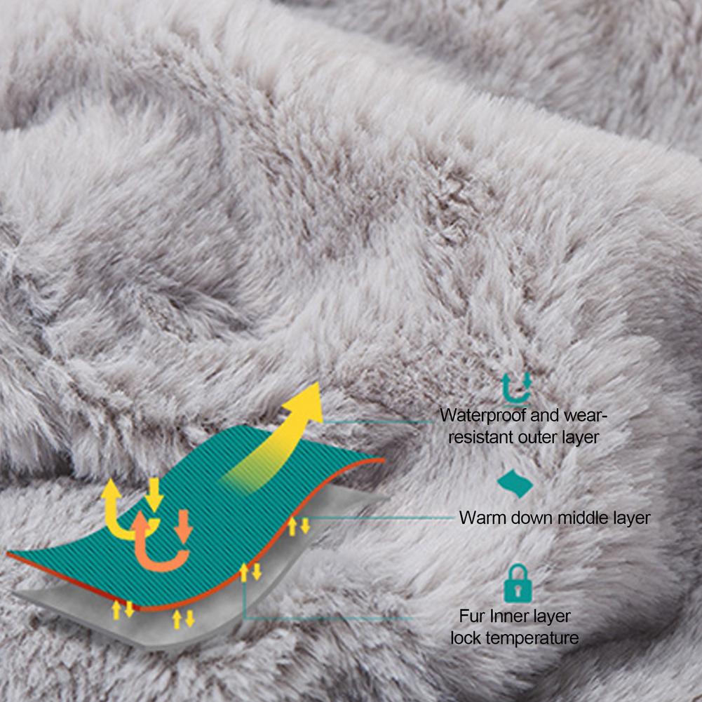 Down Hood Outdoor Hiking Camping Waterproof Warm Hat Plus Velvet Thick Windproof Men And Women Protection Against Cold Workable