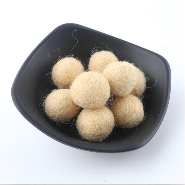 10pc/ settiä 20mm pyöreää villahuopapalloa villa pom pom helmiä 18 väriä tee-se-itse askartelu flocking pallo villapallot korut tehdä sormus helistin: Kameli