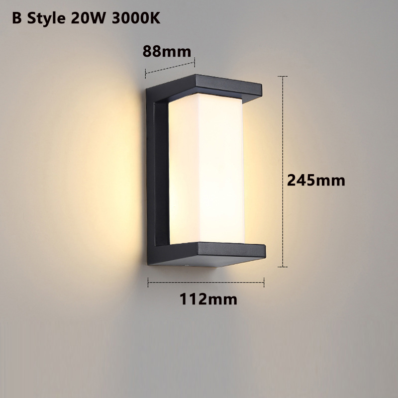 Utendørs veranda ledet-lys med bevegelsessensorlys varm hvit belysning ledet utendørs vegglampe ledet vegglampe vanntett lys: Lysegrønn / Kald hvit