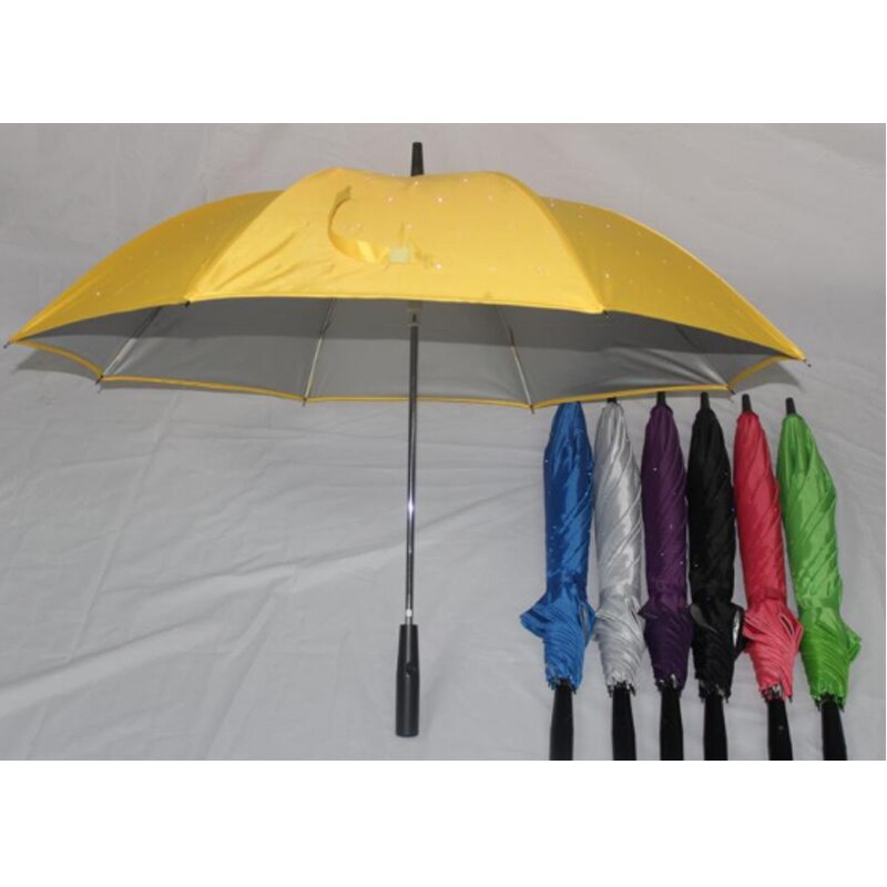 16%, forsyning ledet lys uv paraply med lommelygtefunktion lysende dekorativ paraply til fotografering sceneoptræden dekor: Gul