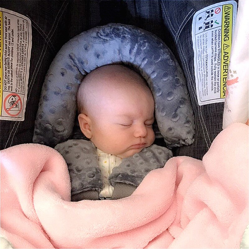 Veiligheid Zachte Slapende Baby Auto Hoofd Ondersteuning Kussen Bijpassende Seat Belt Strap Covers Baby Autostoel Nek Bescherming Hoofdsteun