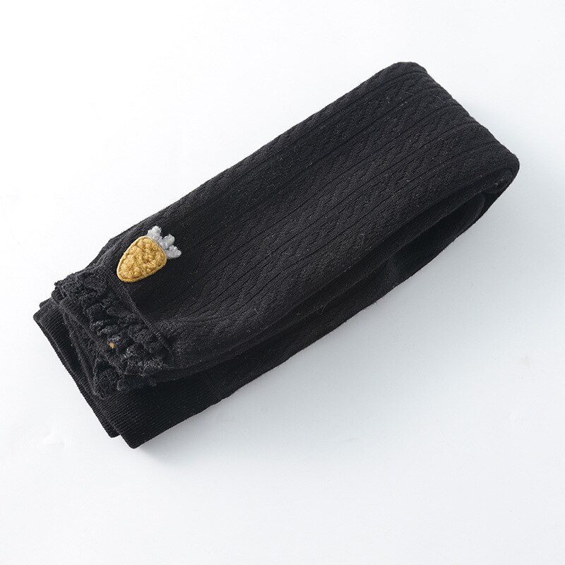 Efterår og vinter varme leggings afslappet søde bukser børn piger tegneserie applikationer børn leggings tøj: B / L (95-110cm)