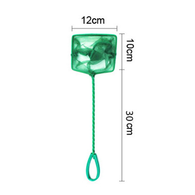 Bærbart fiskenet langt håndtag firkantet akvarietilbehør landingsnet til fisk, flydende genstande, renseværktøj til krabbenet: 5 tommer