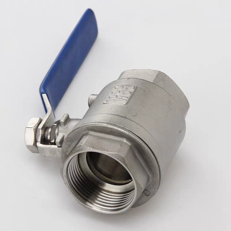 1Pcs DN8-DN50 SS304 Stainless Steel Sanitary Female 2 Piece Full Port Ball Valve With Vinyl Handle Thread