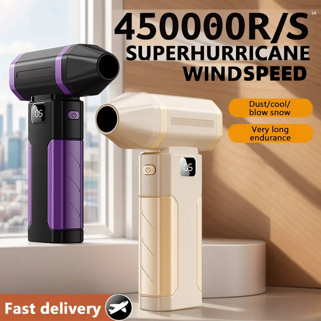 Souffleur d'air puissant 450000 RPM Mini Turbo Jet ventilateur haute vitesse Turbo ventilateur violent moteur sans brosse ventilateur de conduit portable outil de nettoyage PC