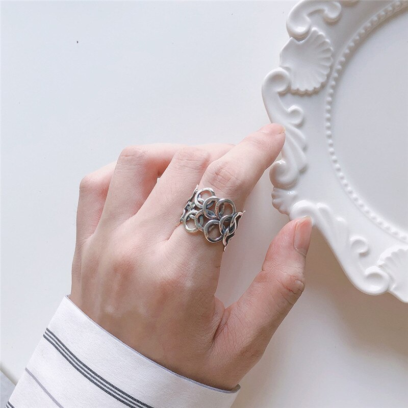 Luxus Kreis Ringe Für Frauen Hochzeit Engagement Charme Knöchel Ringe Männer Jahrgang-Schmuck Romantische Party