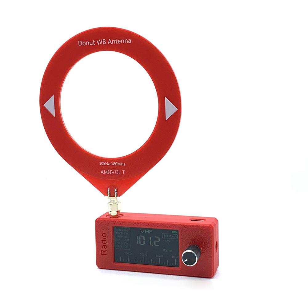 SI4732 Bærbar Radio Mottaker - 0.5-108MHz HF SW MW VHF LSB USB AM FM - Oppladbart Batteri: Gylden