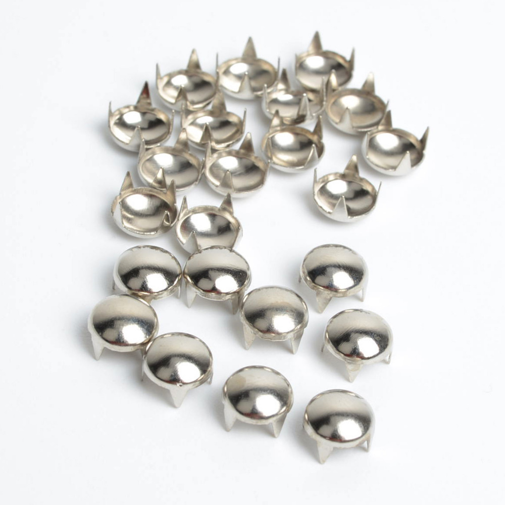 Tachuelas redondas de 10mm, tachuelas de punta de nailon para artesanía de cuero, pulseras, bolsas, remaches, ropa, ropa, costura, 100 Uds.