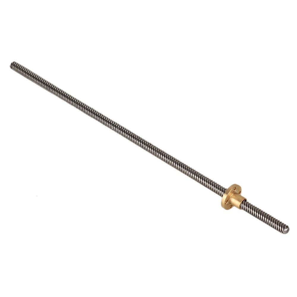 300mm Lead Screw 3D Printer Z Axis Lead Screw 12/14/1/2/4/8mm Screw Pitch Linear Rail Bar with Brass Nut