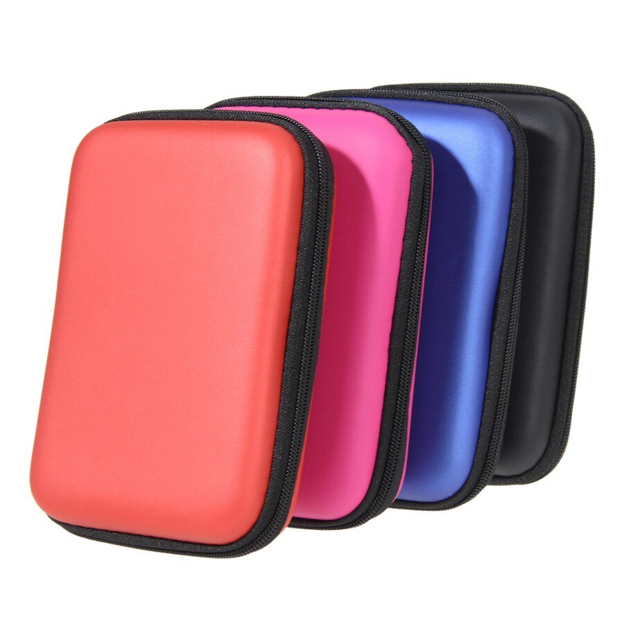 External Storage USB Hard Drive Disk HDD Carry Case Cover Cable Multifunction Earphone Pouch Bag For PC Laptop Portable 2.5&quot;