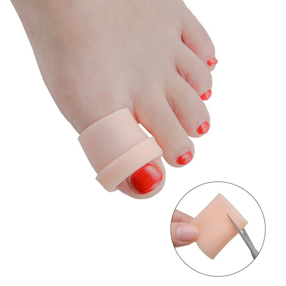 1 par silikone gel tube bandage finger tåbeskyttere beskyttelse til fodpleje indlægssåler